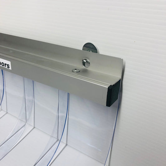 PVC STRIP DOOR 900mm wide x 2100mm long in 150mm wide x 2mm PVC