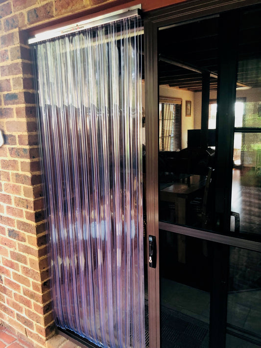 Heavy Duty - Long Lasting RIBBED PVC Strip Door 900mmx2200mm