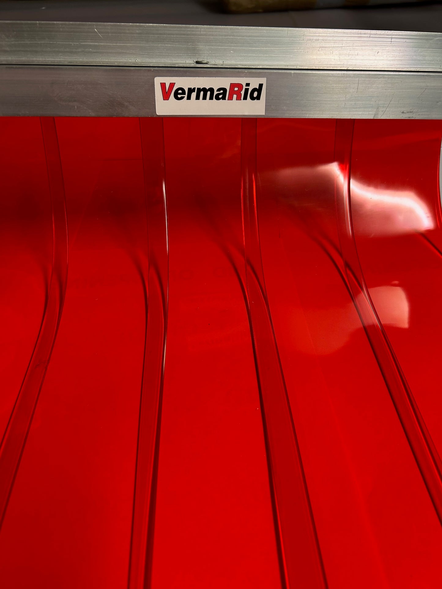 RED Colour Strip Door 860mmw x 2000mm long (New/Seconds Stock)