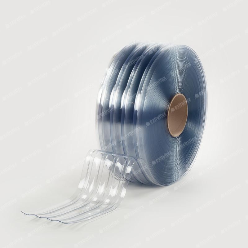 H/DUTY RIBBED Heavy Duty PVC Roll 50mx150mmx2mm Clear.